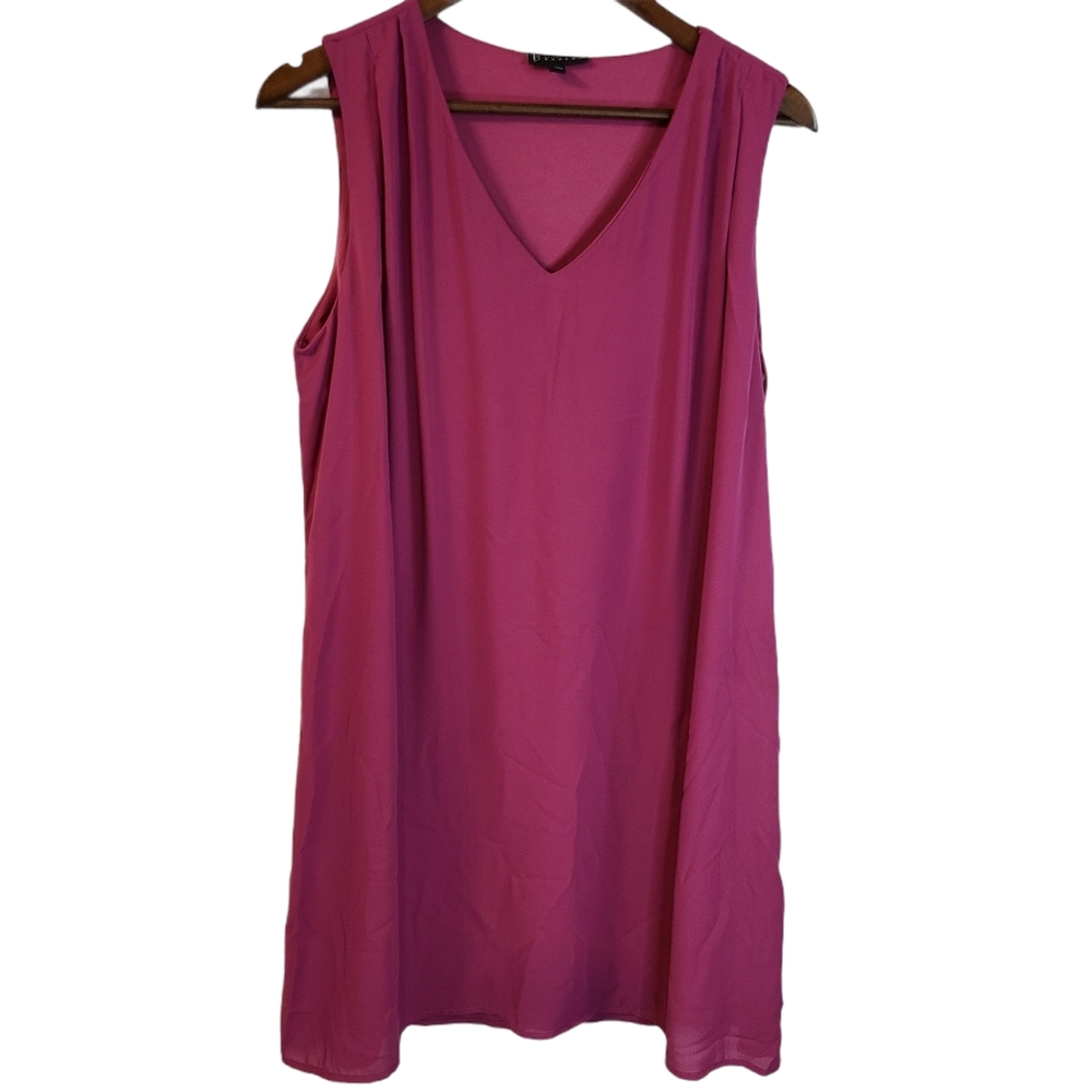 Bobeau Purple Tank Knee Length Dress Medium